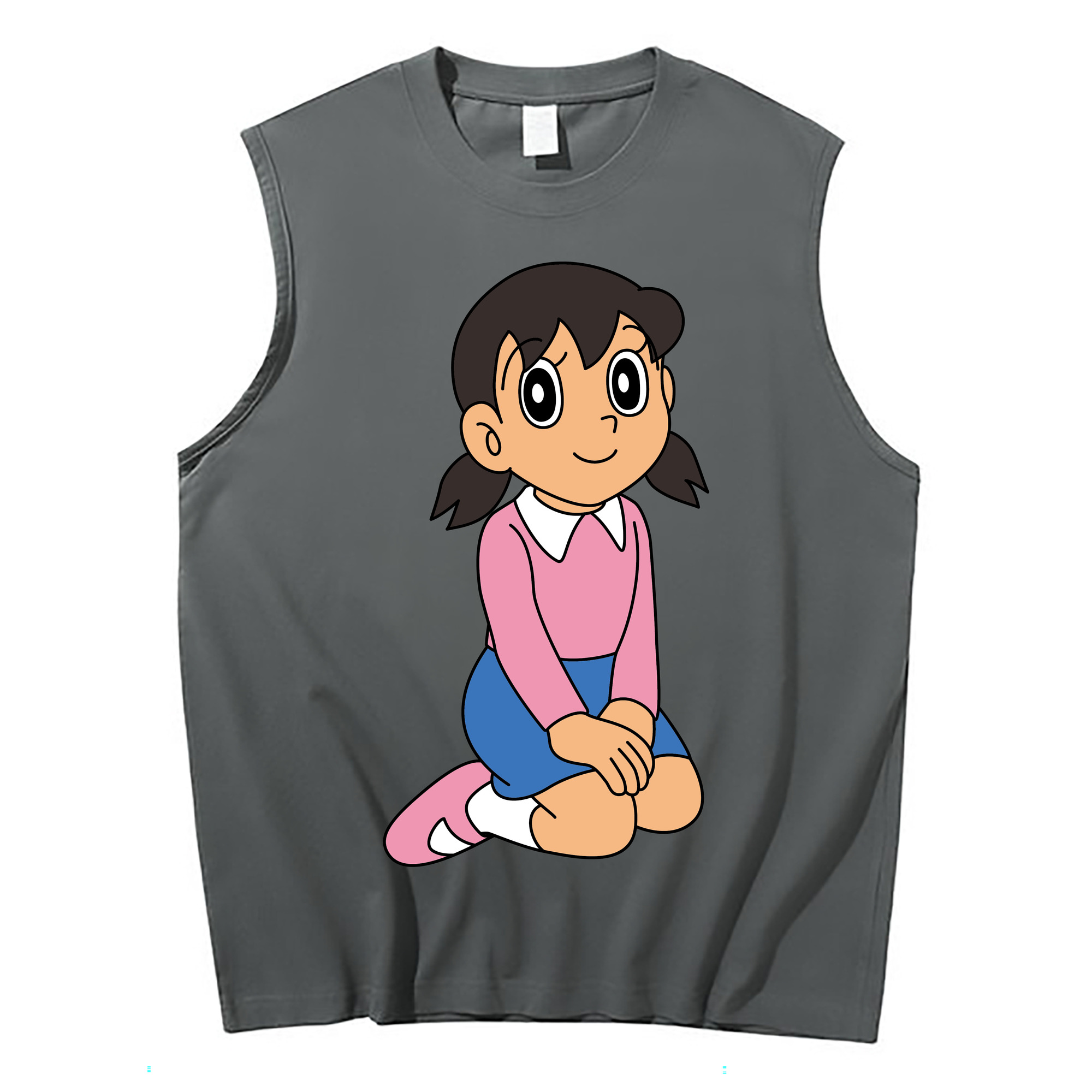 （画像用） ドラえもん みなもと しずか Doraemon Shizuka Minamoto コットン100％タンクトップ（フロントプリント）
